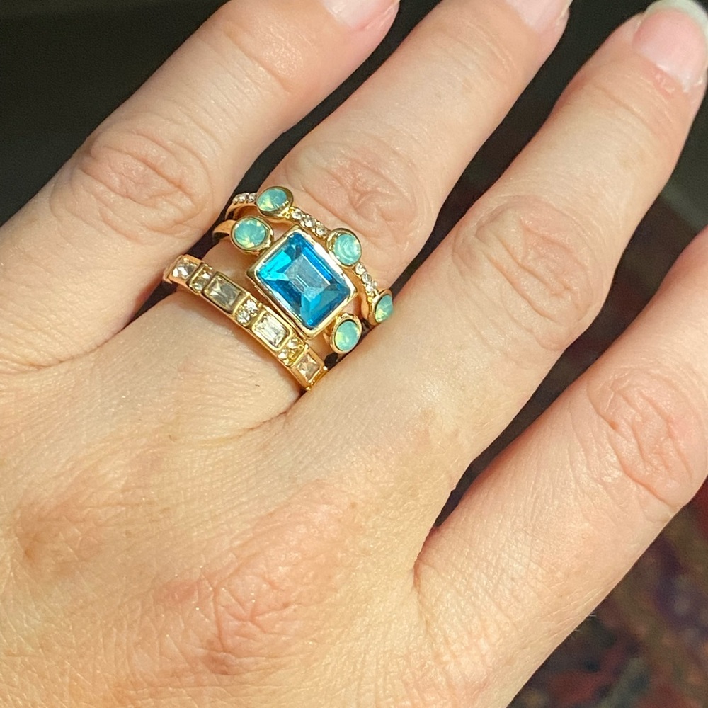 Blue Set of Rings - Costume Jewelry